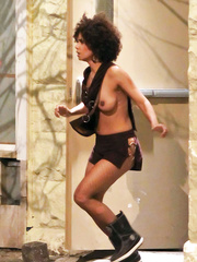 Halle Berry nude of the set Frankie and Alice (2008)