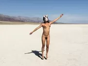 Naked Asian Art Performance of a beach unsimulated sex mainstream cinema